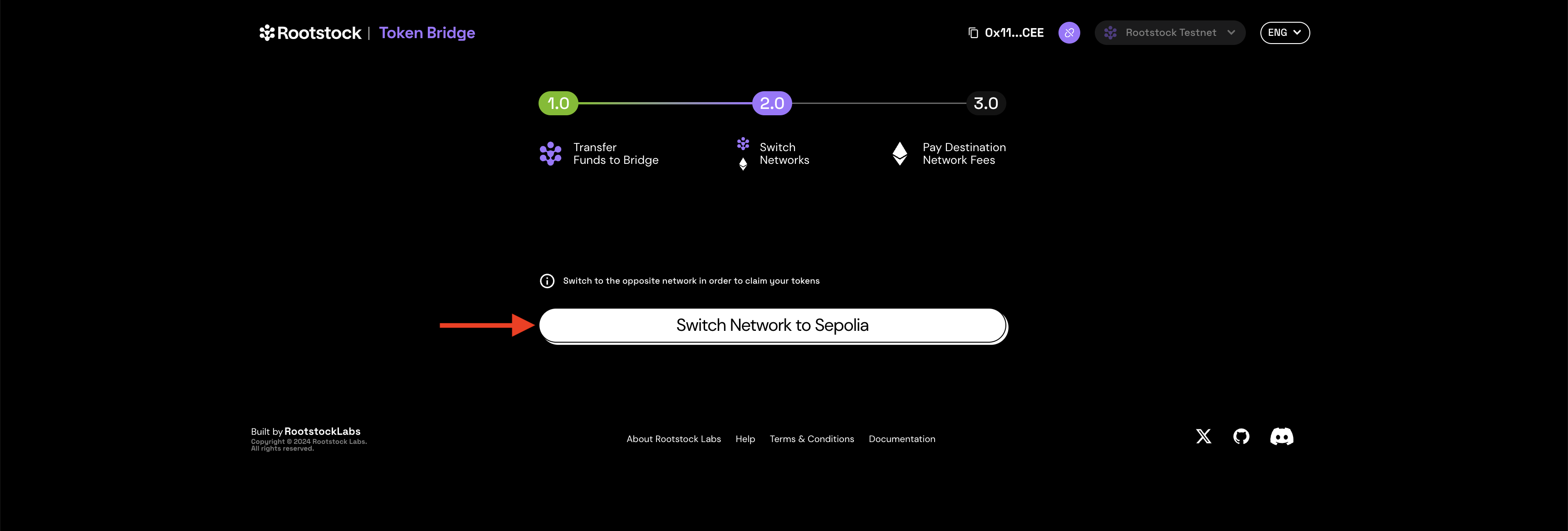 switch network to Sepolia